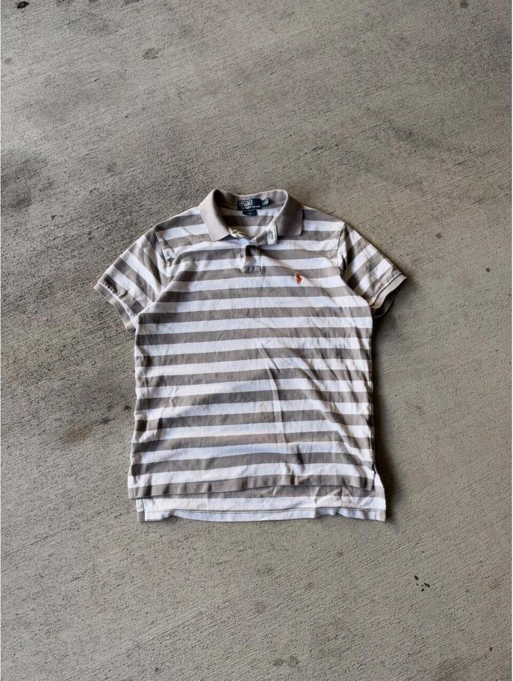 90s-2000s Striped Polo Shirt
